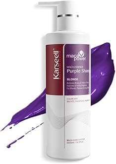 Purple Shampoo for Blonde Silver Gray Highlighted Hair Professional Neutralizes Brass & Yellow Tones 16.90 oz 500ml