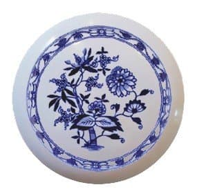 Blue willow design Floral Flower Ceramic Knobs Kitchen Drawer Cabinet Vanity 797