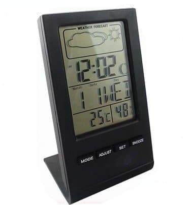 Digital Barometer Thermometer Hygrometer with Alarm Clock Function for Dinning Room, Restroom, Hotel, Kitchen