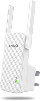 Tenda A9 N300 Universal Range Extender, Broadband/Wi-Fi Extender, Wi-Fi Booster/Hotspot, Plug and Play, UK Plug