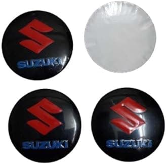 4pcs Hub Cap Sticker for Suzuki Jimny Grand Vitara Alto 56mm Wheel Emblem Sticker Waterproof Automotive Hub Decorative Decal Cover 3D High Gloss Vinyl Hubcap Stickers
