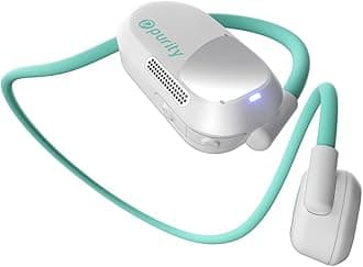 Purity Air Open Ear Headphones - True Air Conduction Wireless Bluetooth Open Ear Earbuds with Dual Mic for iPhone/Android - Secured Long Wearing Comfort, Sports Sweat Resistant (White/Turquoise)