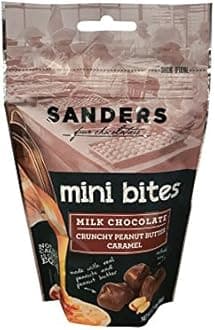 Sanders Fine Chocolates Milk Chocolate Peanut Butter Caramel Mini Bites, 3.75 oz.