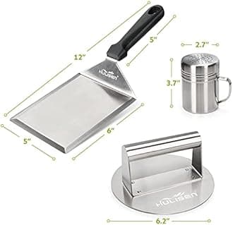 Vegetable Steamer Basket, Premium Stainless Steel Veggie Steamer Basket - Folding Expandable Steamers to Fits Various Size Pot Hamburger Tool Kit Stainless Steel Biscuit Cutter (Regular)