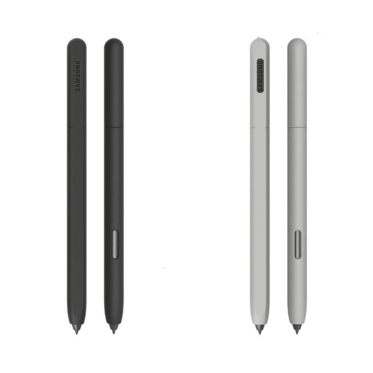 2 Pack Silicone Sleeve Case Compatible with Samsung Galaxy Tab S7/S7+/S7 FE/S8/S8+/S8 Ultra/S9/S9+/S9 Ultra/S10/S10+/S10 Ultra S Pen, Protective Skin Non-Slip Smooth Grip Holder(Black+Grey)