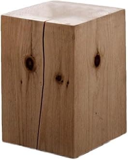 Wooden Cube Pedestal For Parties, Vintage Texture Sculpture Display Base, Floor-Standing Photography Props Columns, Strong Load-Bearing Plinth Stand(Brown,30x30x70cm)