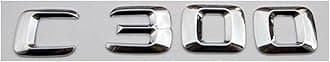 3d Chrome Car Letters For C63 C180 C200 C220 C260 C300 W205 W204 W203 Trunk Emblem Logo Stickers Accessories(C300)