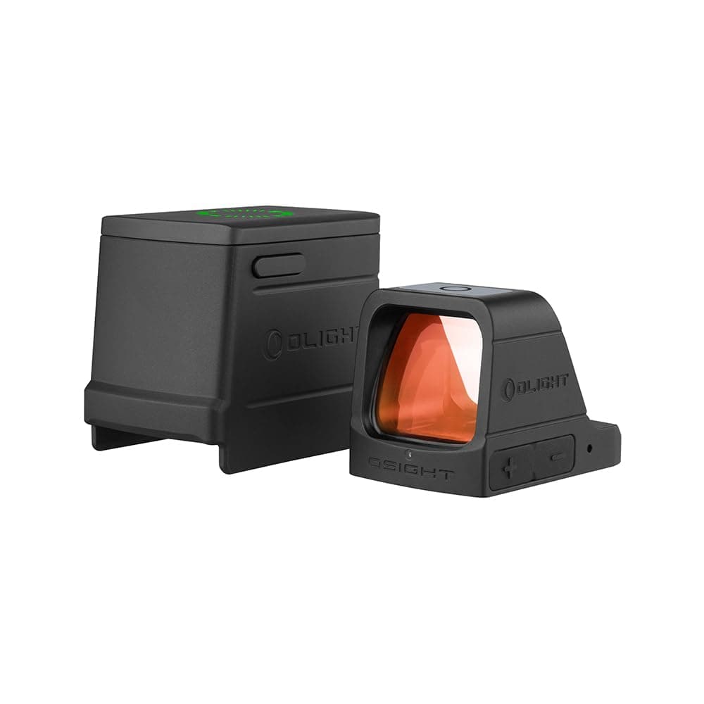 OLIGHT Osight 3 MOA Rechargeable Dot Open Reflex Sight with Charging Cover, Tactical Parallax-Free Sights, Picatinny Mount Compatible - Green/Red Dot Options