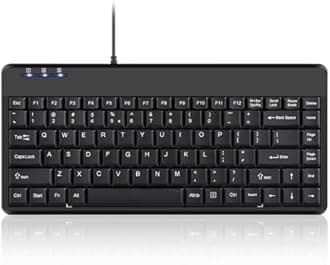 Perixx PERIBOARD-409U Mini Keyboard - USB - 12.40x5.79x0.79 Inch Dimension - Piano Finish Black - US English Layout