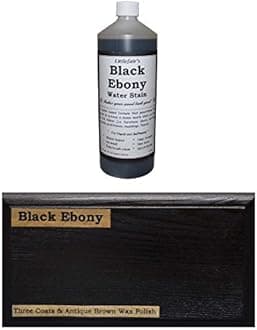 Wood Stain - 0.5oz/15ml - Indoor Furniture Stain - Light & Dark Finishes - Special Non Toxic & Eco Friendly Formula - Easy Clean Wood Stain for Crafts - Color: Black Ebony