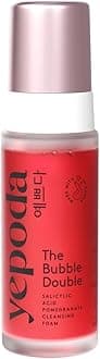 The Bubble Double, Gently Exfoliating Cleansing Foam, Deeply Cleanses Pores & Prevents Impurities, Vegan Korean Face Cleanser for All Skin Types, 120 ml