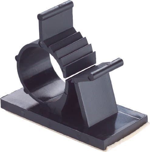 25 Pcs UVB Plastic Kwik Clips Black Adhesive Backed Nylon Wire Adjustable Cable Clips Adhesive Cable Management Clips Adjustable Clamp