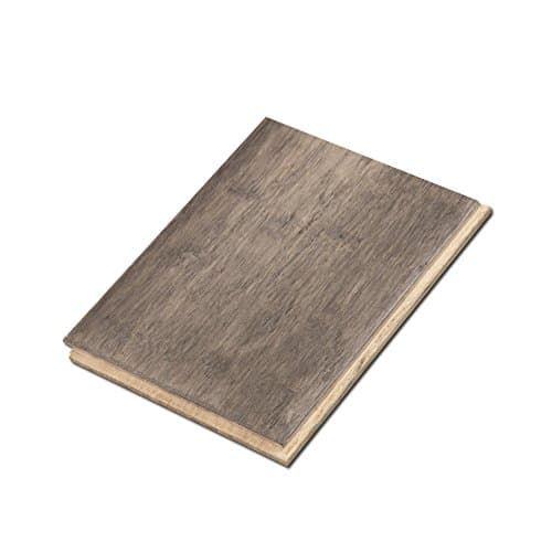 Cali Bamboo - Solid T&G Wide Bamboo Flooring, Boardwalk Gray, Hand Scraped - Sample Size 8" L x 5 3/8" W x 9/16"