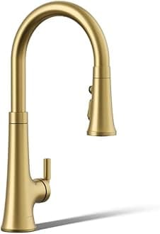 23766-2MB Kitchen, Tone, Touchless Pull Gold, 3-Spray Faucet, K-23766-2MB, Vibrant Brushed Moderne Brass