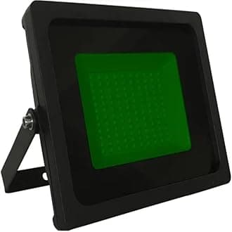 150W Green LED Slimline Floodlight, Waterproof Outdoor Light, IP65 Rated Light for Parking Lots and Commercial Lighting, Energy-Efficient A+ Rating, 1200W Equivalent with 120-Degree Beam Angle