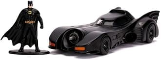 Jada Toys DC Comics 1:32 1989 Batmobile Die-cast Car with Batman Figure, Toys for Kids and Adults (JadaToys31704) , Black