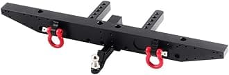 INJORA RC Rear Bumper with RC Metal Trailer Hitch for 1/10 TRX-4 TRX4 Car