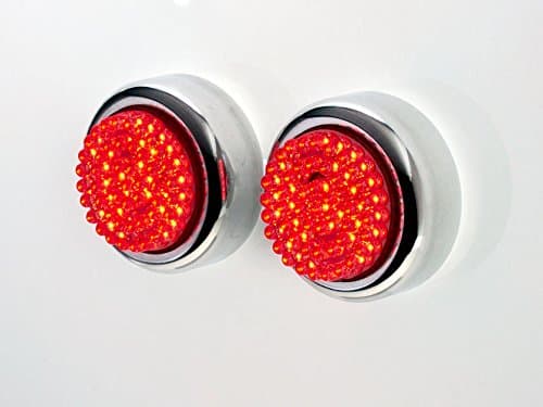 48 LED Red Rear Flush Mount 12 Volt Dc Light Set of 2 for Motorcycle, Trailer or ATV