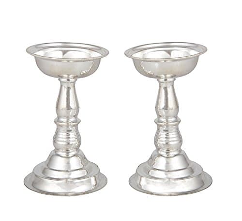 Siri Creations Silver-Plated Diya (Silver)