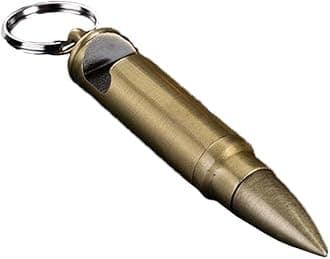 Fire Starter Lighter Waterproof Flint Match Outdoor Camping Permanent Metal Matchstick with Keychain(Sold without Fluid) (JFyellow)