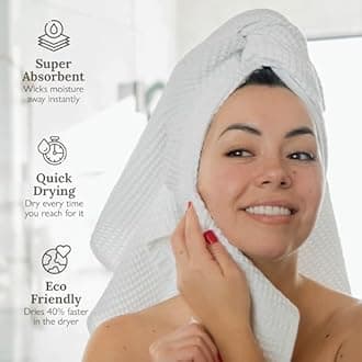 Gilden Tree 100% Natural Cotton Classic Greige Waffle Weave Washcloth Set of 4 (Stone)