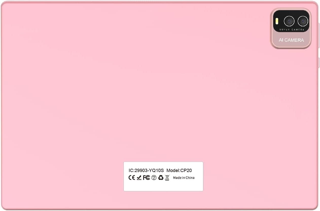 Tablet 2 in 1 10 Inch Android 11 Keyboard Expandable 4GB + 64GB + 512GB Dual Camera IPS Touchscreen WiFi Bluetooth Powerful Battery Google Certified Tablet PC Pink