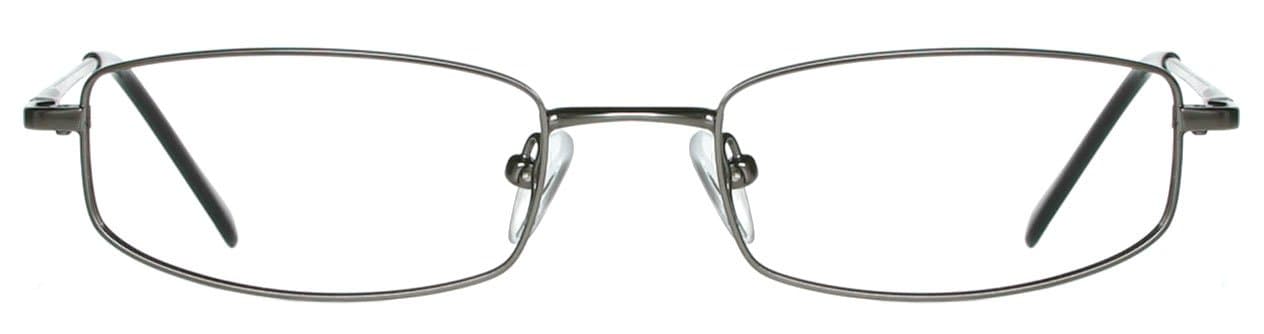 Gun Metal Grey Rectangular Metal Reading Eye Glasses (+0.50 Diopters Strength, Gun metal grey)