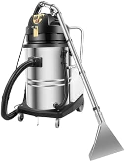 Commercial Carpet Cleaner Machine, 60L/15.85Gal Stainless Steel Spraying&Suction Upholstery Cleaning Machine with 6 Suction Heads for Area Rugs Couch Curtain Car Detailing Deep Cleaning(No Steam)