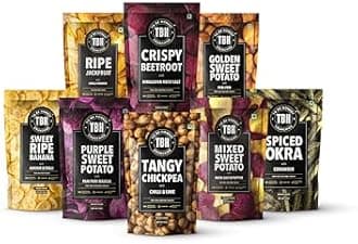 TBH - To Be Honest Assorted Vegetable & Fruit Chips | Gluten Free | Vegan Friendly Snack | Low Fat | 50% Less Oil | No Preservatives - Pack of 8 (510 gm)
