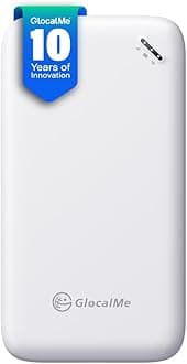 GlocalMe UPP 4G Mobile WiFi Hotspot, No SIM required, no roaming fees, MiFi Router with 1GB global Data, superlight 113g, Portable WiFi device for Travel in 200+ Countries (weiß)