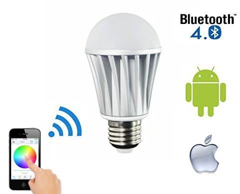 Blively Smart Bluetooth LED Light Bulb, E27 7w 20 RGB Smartphone Remote Control Dimmable Multicolored Customized Color Changing Lightbulb (Bluetooth)