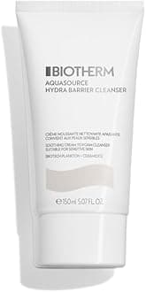 BIOTHERM Aquasource Hydra Barrier Cleanser, Cream-to-Foam Facial Cleanser for Women, with Biotech Plankton, Organic Ceramides and Vitamin, Cleansing Strengthens the Skin Barrier, 150 ml