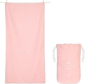 Dock & Bay Quick Drying Towel - For Sports & Gym - Compact, Lightweight - 100% Recycled - Includes Bag - Essential - Island Pink - Large (160x90cm, 63x35)