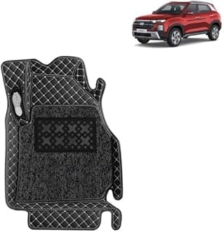 - KINGSWAY Accessories Premium 7D Car Floor Mats Only Compatible with Hyundai Creta Year 2024 Onwards All Model, Set of 3 Pcs, 100% Waterproof & Washable Luxury 7D Car Foot Mats, Classic Black