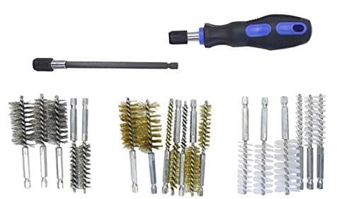 ROK Pipe Power Cleaning Wire Brush Set for Drill - Set of 20