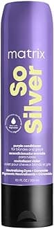 So Silver Purple Conditioner - Removes Brassy Yellow Undertones, Color Depositing & Toning, Pigmented Conditioner For Blondes and Greys, Vegan
