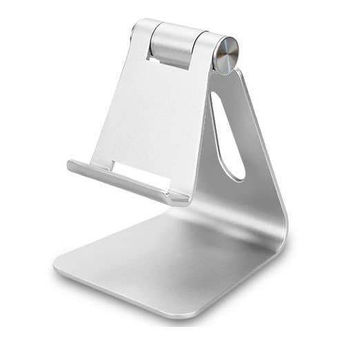 Cell Phone Stand,Tablet Stand, Holder, Dock for iPhone, iPad, Samsung, tablet and all Smartphone Devices (Silver)
