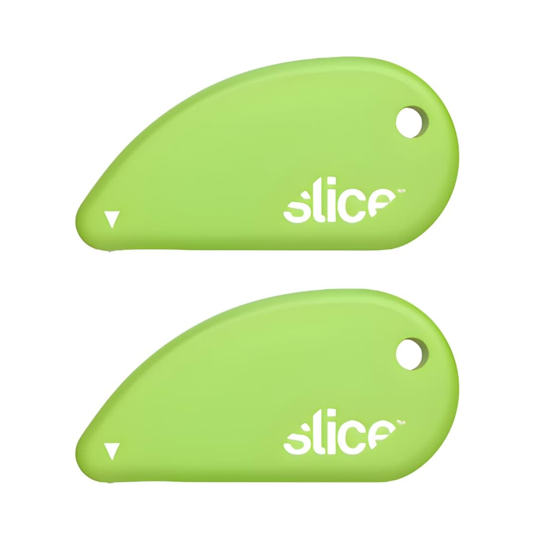 Slice Micro Safety Cutter | Safe Ceramic Box Cutter Lasting 11x Longer than Metal | Keychain Box Opener | 2 Pack