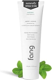 Fang Natural Nano Hydroxyapatite (N-Ha) Farm Mint Toothpaste (100 gm) | Teeth Whitening Sensitive Oral Care | Active Fresh & Tooth Protection for Adults | Vegan, Fluoride Free & Non Toxic