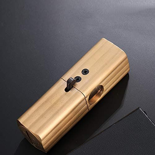 Solid Brass Lighter Ejection Design Oil Lighter, Creative Personality Men's Gift Vintage Retro Lighter Windproof Pocket Brass Lighter