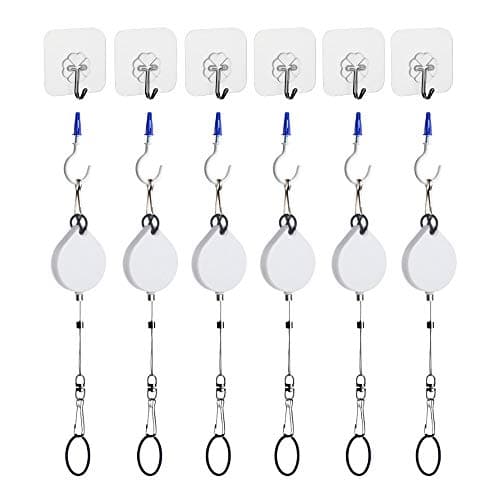 Kiwi Design Vr Cable Management For Oculus Quest 2, Ceiling Pulley System For Htc Vive/Vive Pro/Oculus Rift/Rift S/Link Cable For Oculus Quest/Valve Index Vr Accessories (White, 6 Pack)