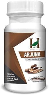 H&C Herbal Ingredients Expert Arjuna 120 Capsules - 450mg Cardiac Wellness