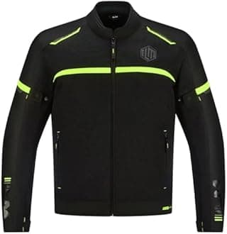 ILM Motorcycle Riding Jacket with Mesh CE Armor and Detachable Thermal Liner Dual Sport All Season for Men Model JAM1