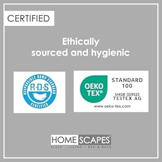 HOMESCAPES Premium Feather Toy Stuffing, White Duck Feathers Cushion Filling, Natural Pillow Stuffing for Crafts, Pillows and Soft Toys, Ethically Sourced & RDS Certified, (3kg)