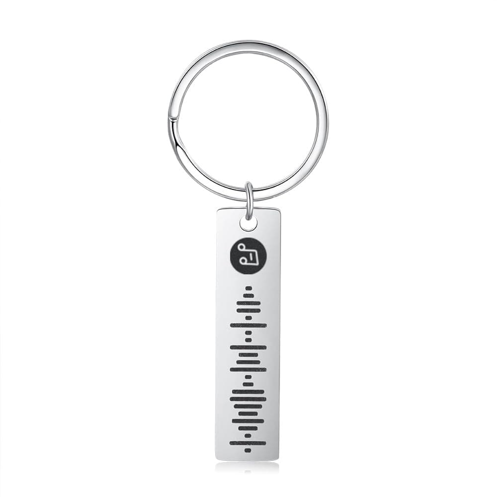 LanMSpotify Keychain Personalized Music Keychains Custom Spotify Code Keychain Gifts for Men Women