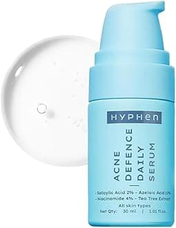 Hyphen Acne Defence Daily Serum For Acne Prone Skin with Salicylic acid 2%, Azelaic Acid 10%, Niacinamide 4% | Treats Active Acne, Controls Oil | AntiAcne Serum for Men & Women- 30 ml
