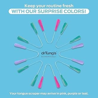 drTung's Tongue Cleaner, Stainless Steel Tongue Scraper 12 Pack