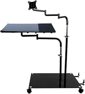 OK610 OK611 Bedside Moving Laptop Stand Adjustable Sofa Computer Monitor Holder Mount +Keyboard Holder Rotating Laptop Table (Color : DL-OK610B)