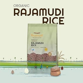 Rajamudi – Authentic Rajamudi Rice (Unpolished) 2 kg – Certified Organic | 100% Pure, Rich in antioxidants, Low GI | High Zinc | Non-GMO | Grown without Pesticides & Chemicals | Pride of Karnataka