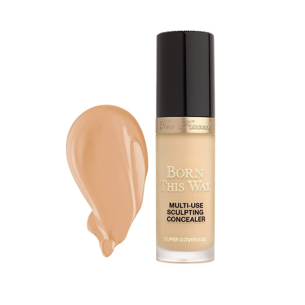 Born This Way Super Coverage Multi-Use Concealer | Full Coverage, Non-Comedogenic, Oil Free + Long Lasting Concealer | Hyaluronic Acid + Coconut Water, 0.45 Fl Oz, Light Beige